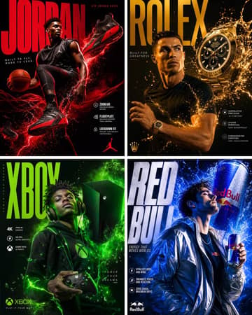 Advertising poster template