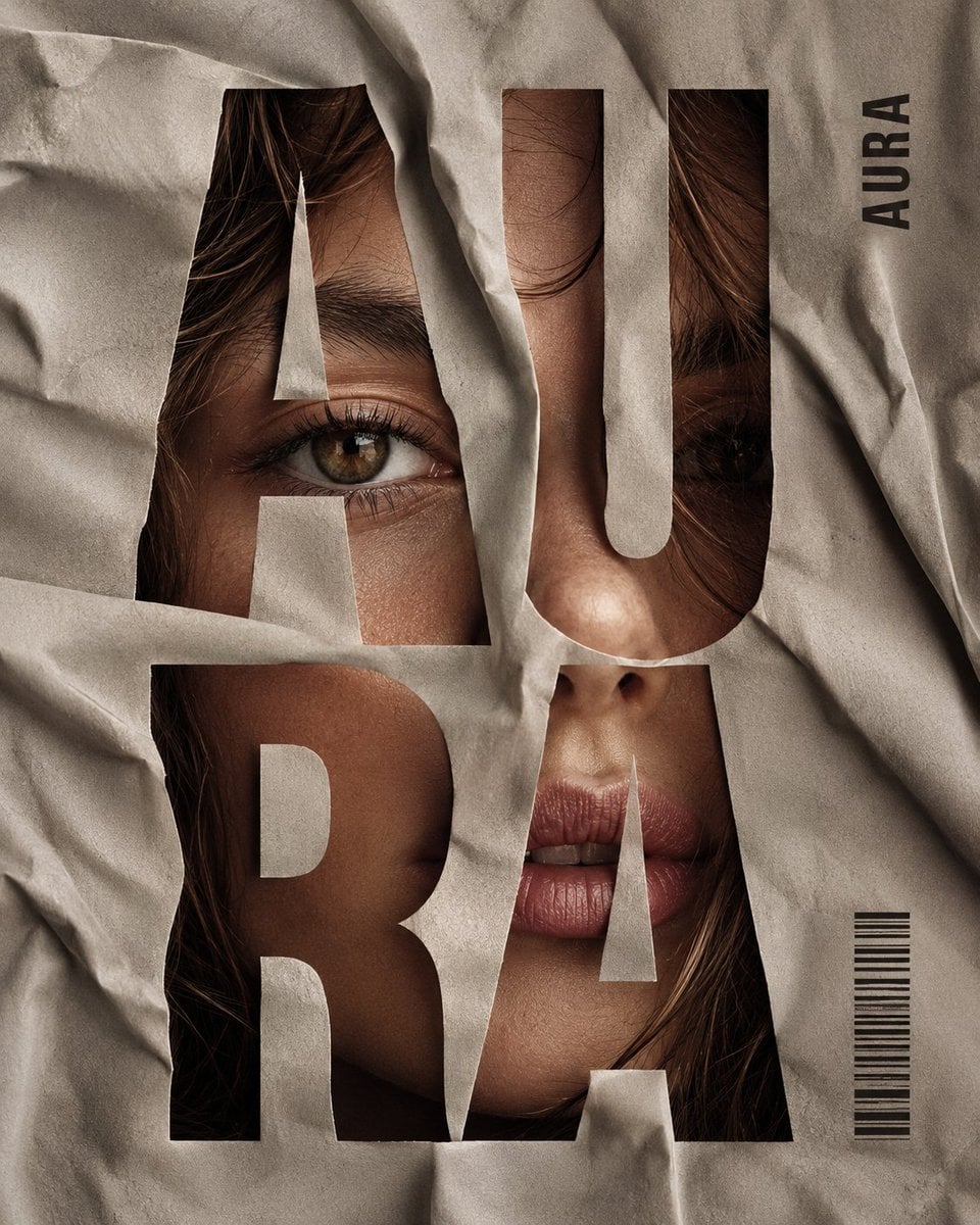 Affiche verticale façon film, portrait au style éditorial.